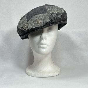 VTG Hats Of Ireland Castlebar Flat Cap Pure Wool Donegal Tweed Patchwork